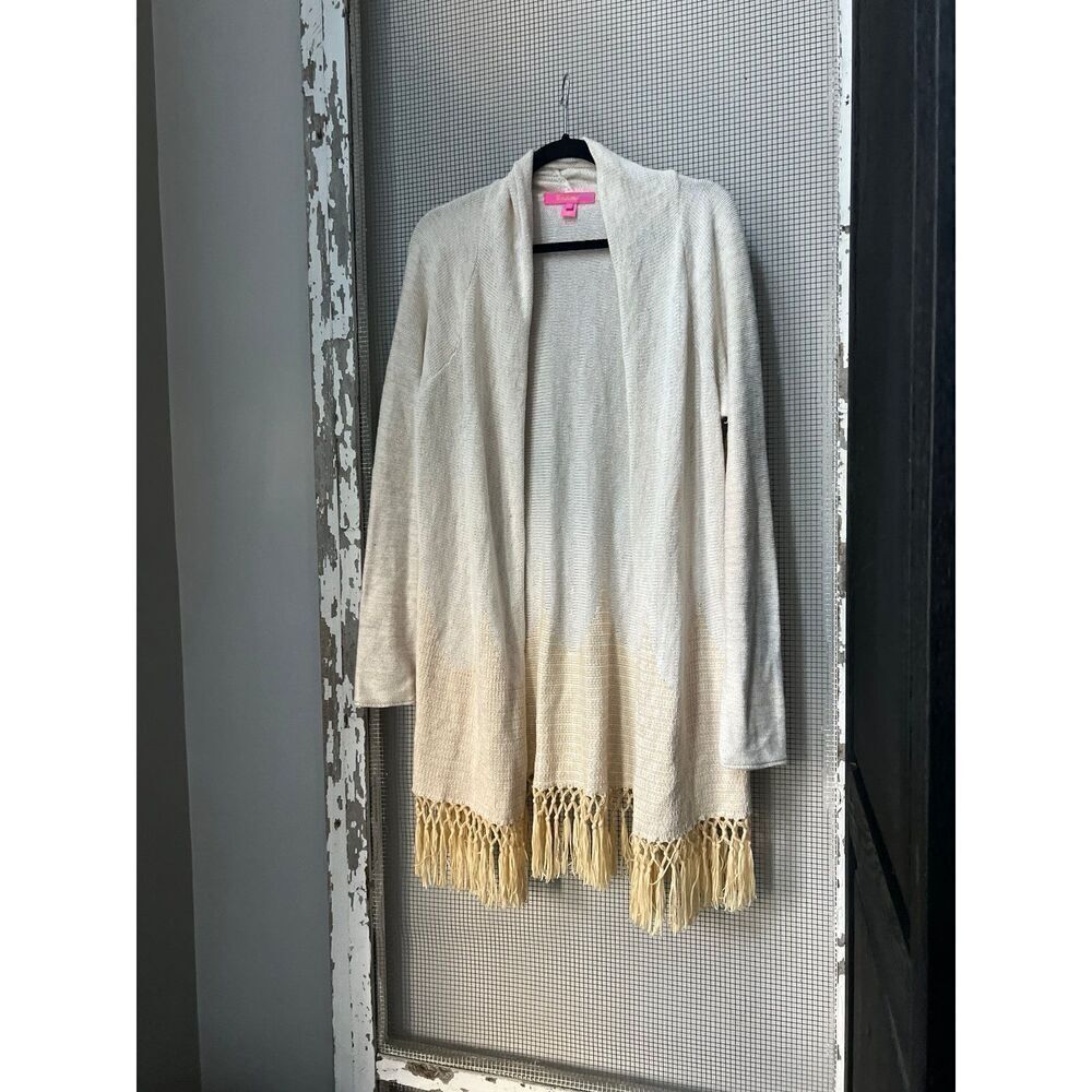 Lilly Pulitzer Tatum Cardigan Gold‎ Metallic women’s large